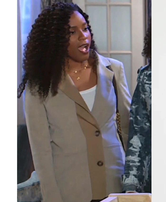 Naomi Hamilton Beyond the Gates Beige Layered Blazer