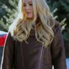 Natalie Hall A Wild West Christmas Brown Shearling Jacket