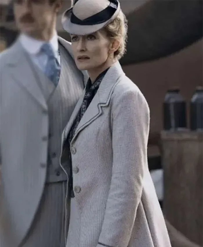 Natascha McElhone Young Sherlock Grey Coat For Sale