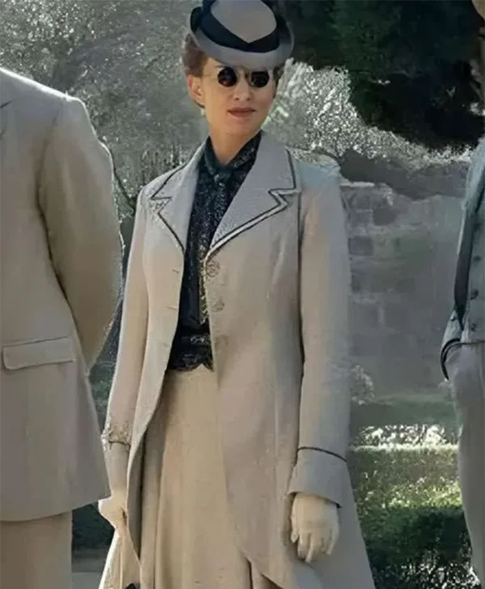 Natascha McElhone Young Sherlock Grey Coat