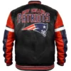 New England Patriots Black Varsity Full-Zip Leather Jacket For Men and Women