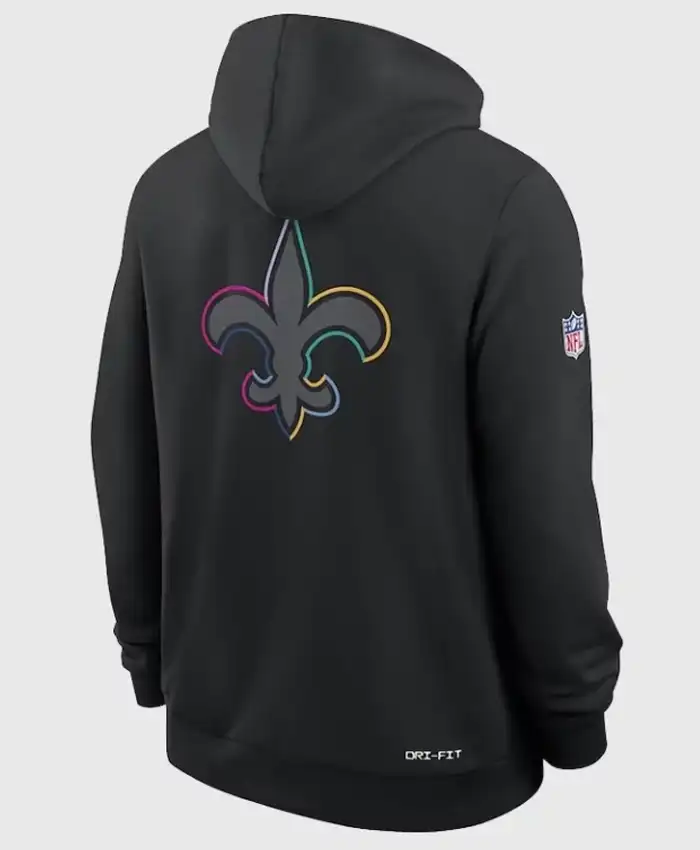 New Orleans Saints 2025 Crucial Catch Black Hoodie For Sale