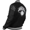 New York Knicks Clutch Hitter Full-Snap Varsity Black Jacket