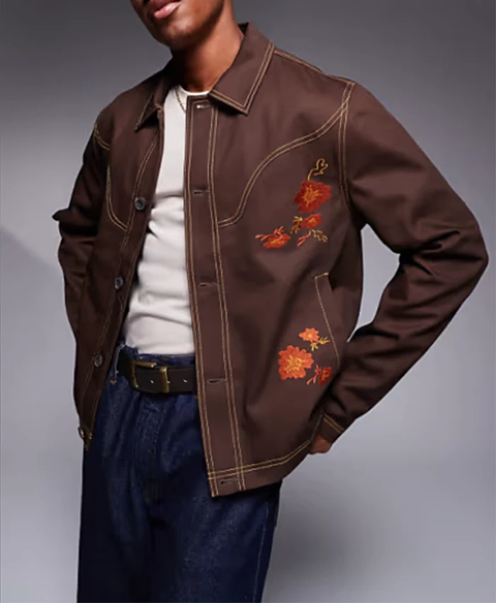 Nicholas The Next Act S01 Brown Harrington Jacket For Sale