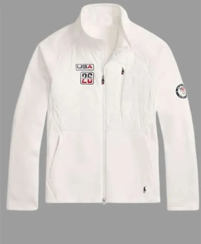Olympic Team USA 2026 Hybrid White Jacket