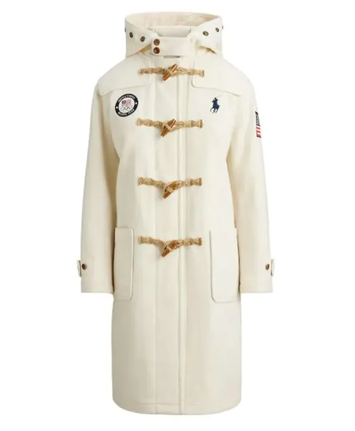 Olympic Team USA 2026 Opening Ceremony White Toggle Coat