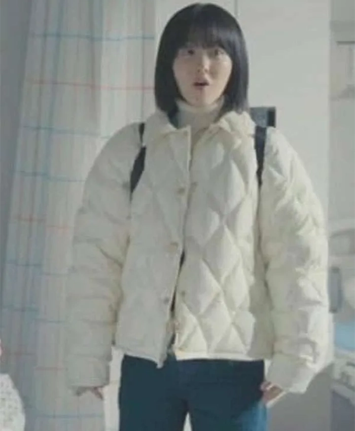 Park Bo-young Our Unwritten Seoul S01 White Puffer Jacket For Sale