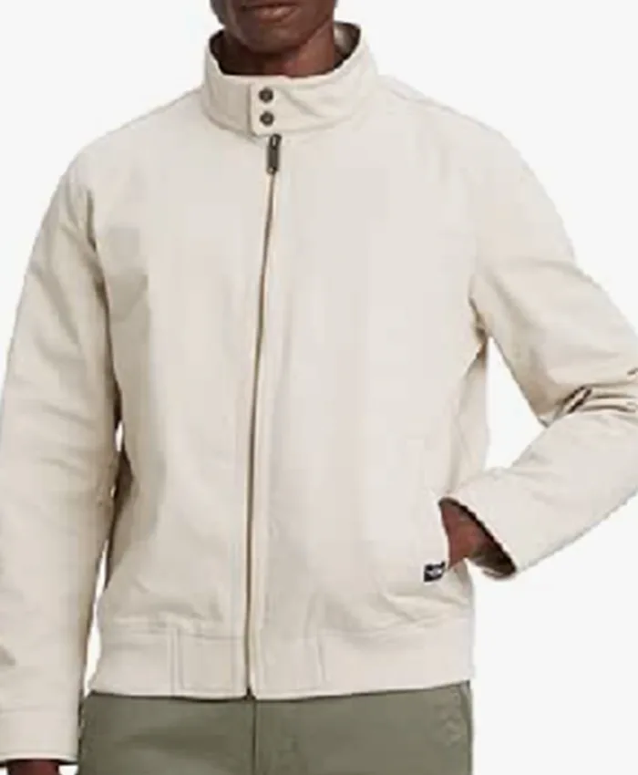 Peter Irvine All Her Fault S01 Beige Denim Jacket For Sale