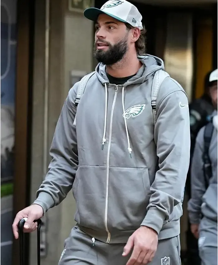 Philadelphia Eagles Grey Zip-Up Hoodie