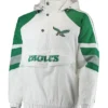 Philadelphia Eagles White Hooded Jacket