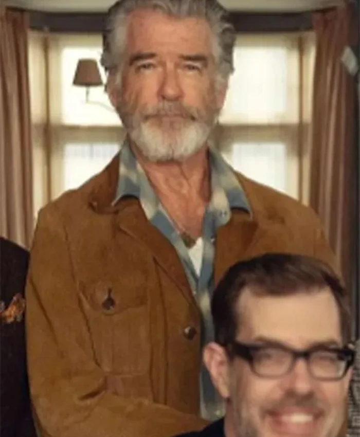 Pierce Brosnan The Thursday Murder Club Brown Jacket For Sale