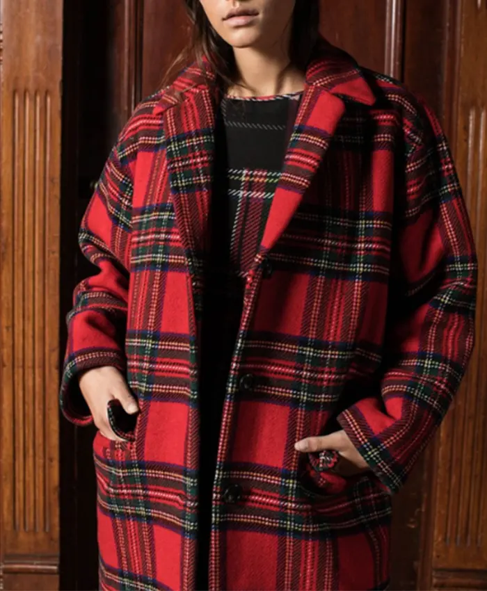 Piper Mistletoe Murders S02 Red Checked Coat For Sale