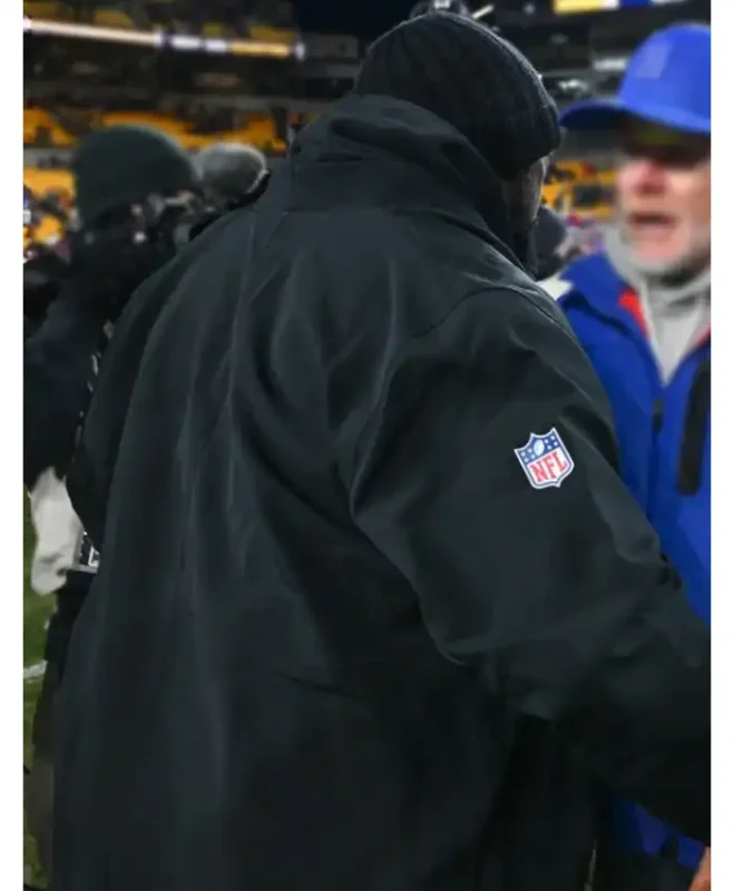 Pittsburgh Steelers Head Coach Mike Tomlin Pittsburgh Steelers Sideline Black Bomber Jacket