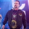 Raw CM Punk Black Hooded Bomber Jacket