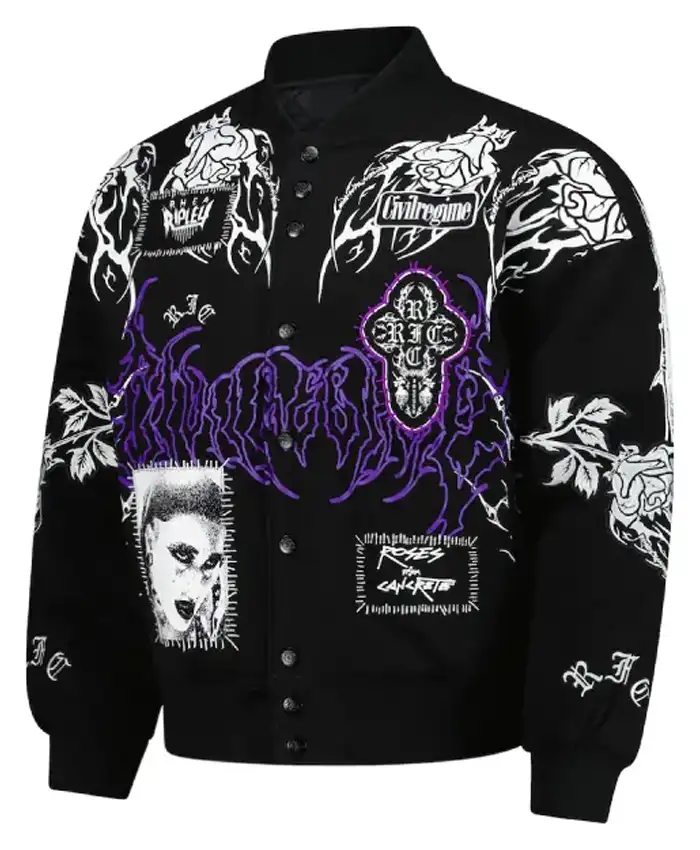 Rhea Ripley WWE Black Bomber Jacket