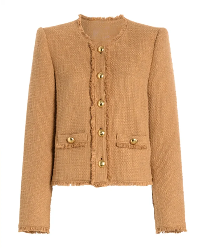 Rita Beacon Days Of Our Lives Brown Tweed Jacket For Sale
