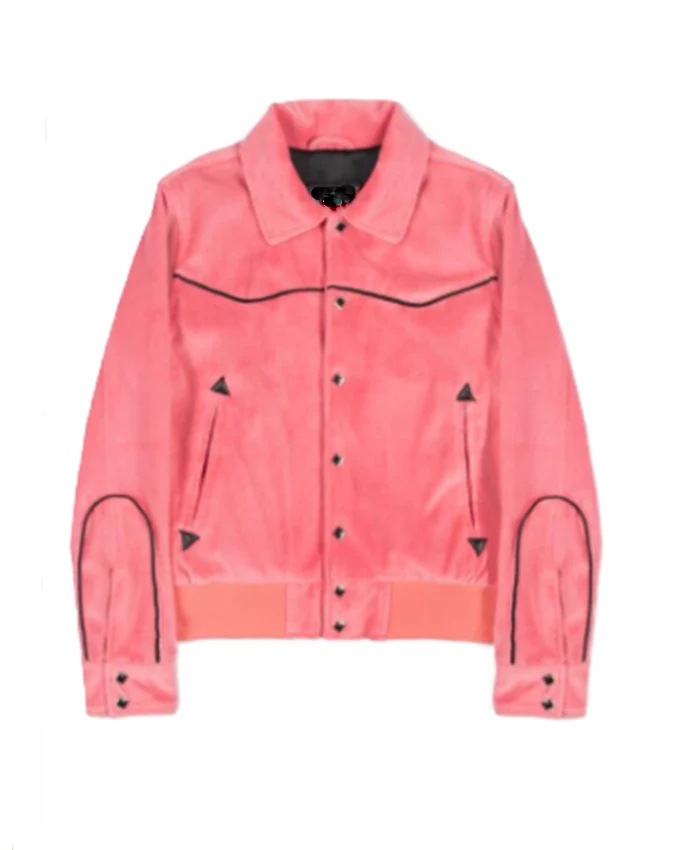 River Heartland S19 Pink Velvet Jacket For Sale