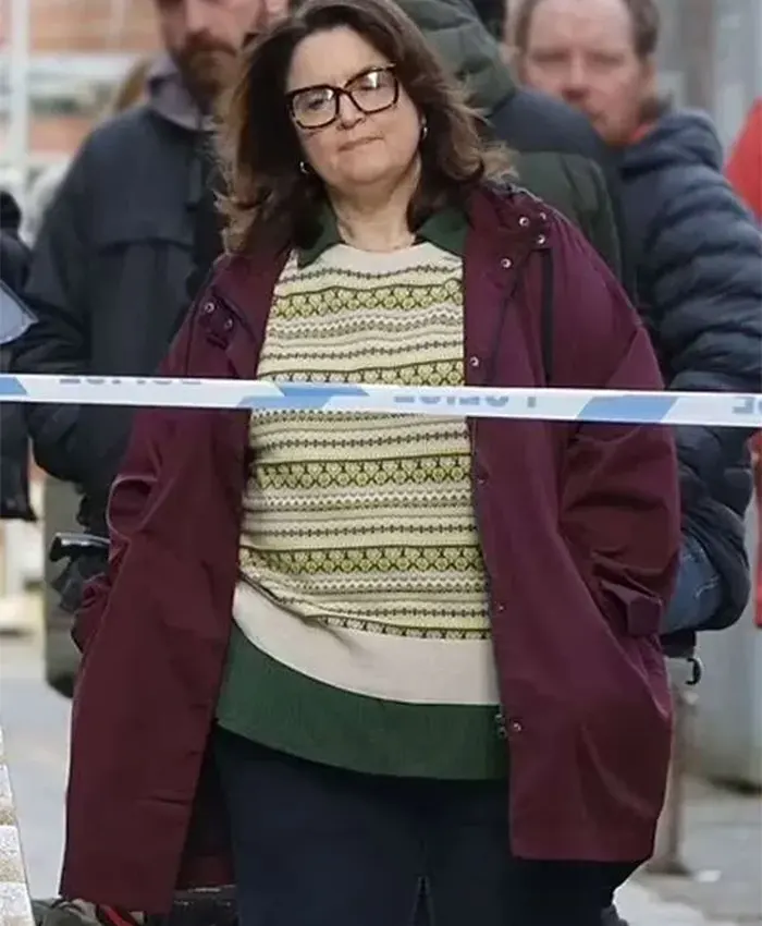 Ruth Jones Run Away Purple Hooded Jacket For Sale