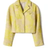 Sarah Twelve Dates Til Christmas Yellow Jacquard Blazer For Sale