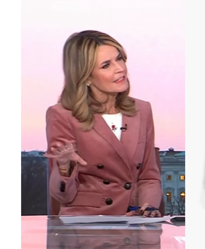 Savannah Guthrie The Today Show Pink Corduroy Blazer
