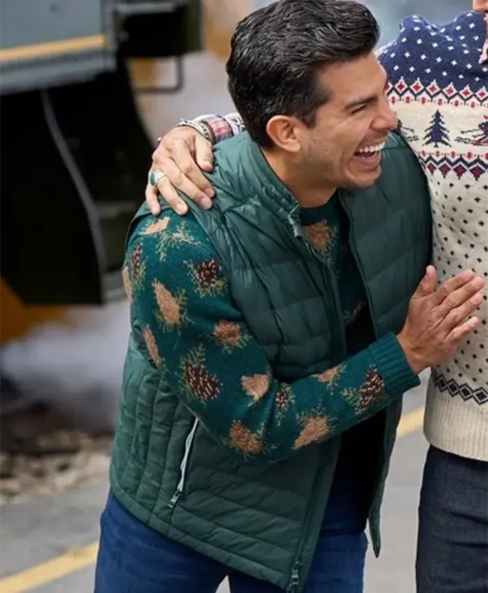 Shop Angel Garet Finding Mr Christmas S02 Green Puffer Vest