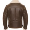 Shop Aviator Brown Shearling Leather Jacket