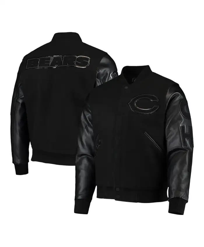 Shop Chicago Bears Black Varsity Jacket