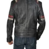 Shop Classic Black Bold Red Stripes Racer Jacket