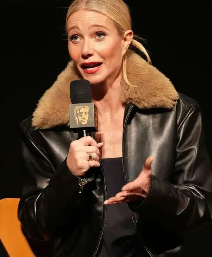 Shop Gwyneth Paltrow Marty Supreme Black Fur Jacket