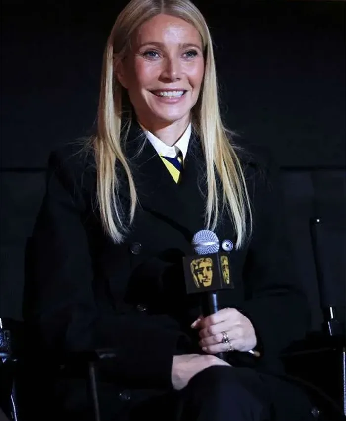 Shop Gwyneth Paltrow Marty Supreme Black Wool Coat