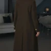 Shop Hannah Waddingham The Woman in Cabin 10 Wool Coat