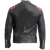 Shop James Men’s Striped Cafe Racer Leather Jacket
