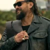 Shop Jason Momoa The Wrecking Crew Black Leather Jacket