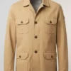 Shop Jim Broadbent Jay Kelly Beige Cotton Jacket