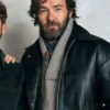 Shop Joel Edgerton Train Dreams Black Leather Jacket