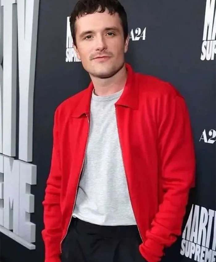 Shop Josh Hutcherson Marty Supreme Event Red Jacket