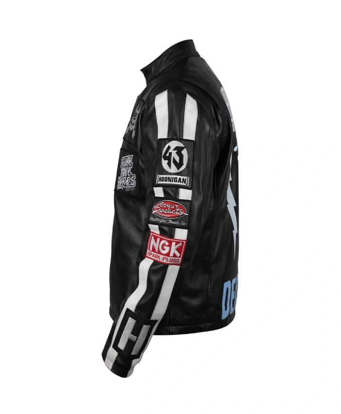 Shop Ken Block Black Leather Jacket