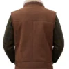 Shop Men’s Shearling Brown Suede Vest