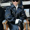 Shop Miley Cyrus 2025 Black Leather Coat