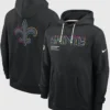 Shop New Orleans Saints 2025 Crucial Catch Black Hoodie
