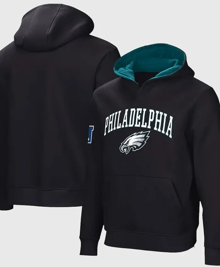 Shop Philadelphia Eagles Linebacker Adaptive Black Hoodie