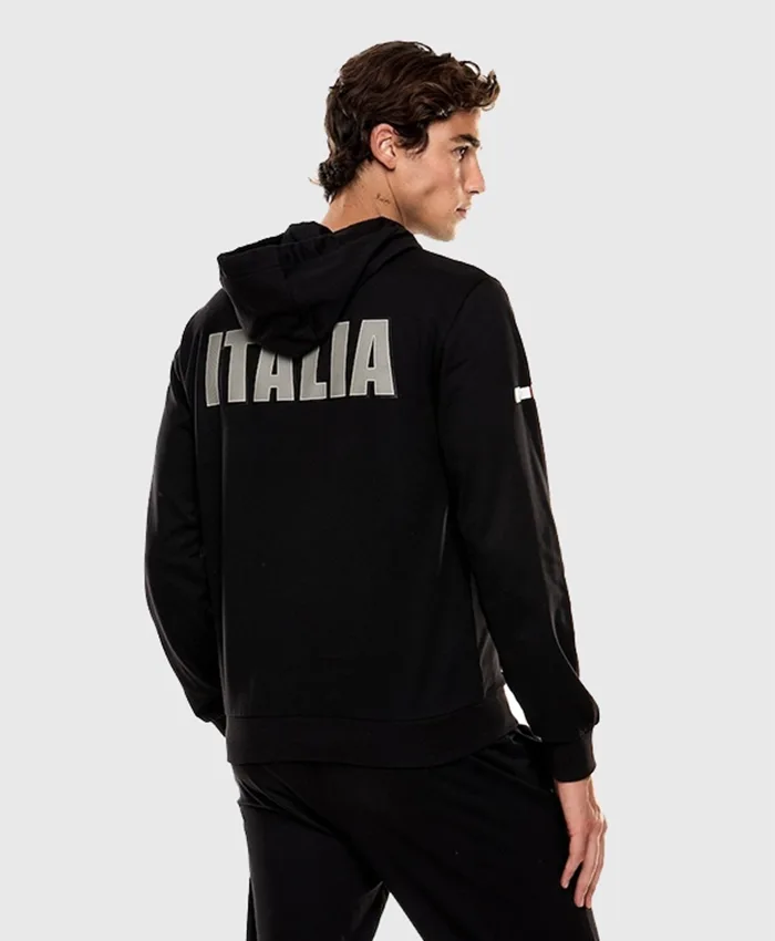 Shop Team Italy Winter Olympics 2026 EA7 Black Hoodie