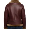 Shop Womens Aviator Brown Shearling Leather Jacket