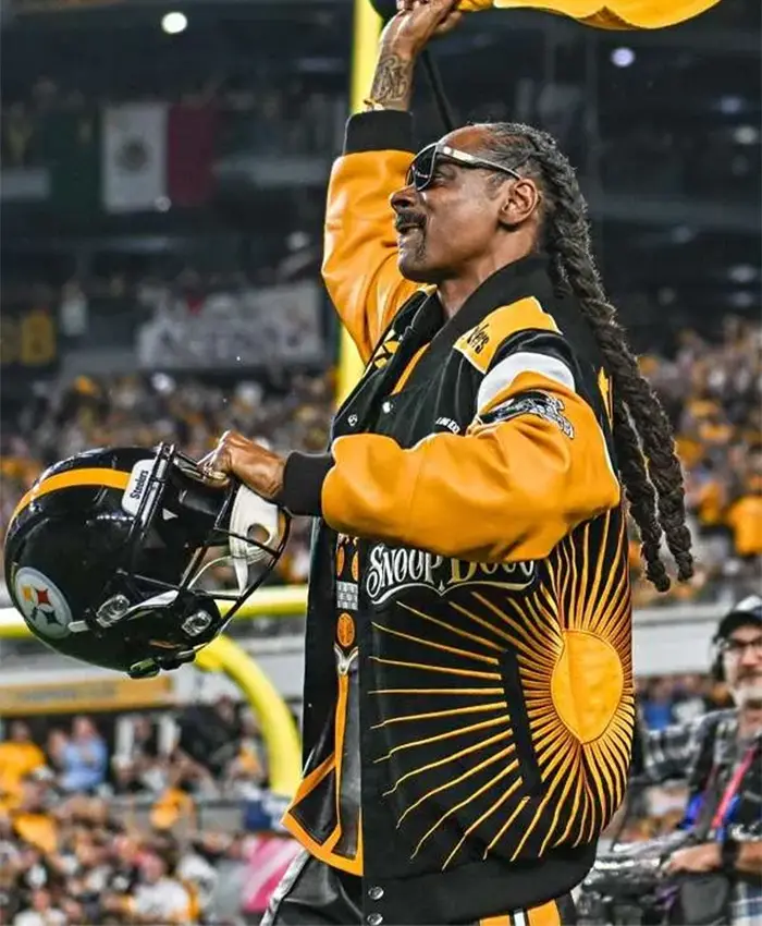 Snoop Dogg Steelers Varsity Jacket For Sale