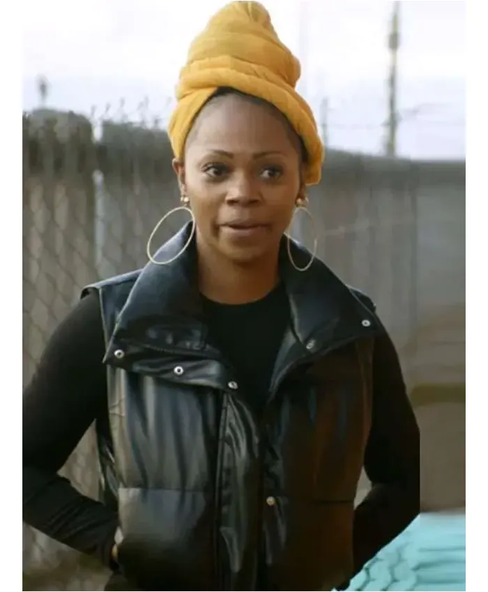 Sparkle Clark Tiffany Haddish Goes Off Puffer Leather Vest