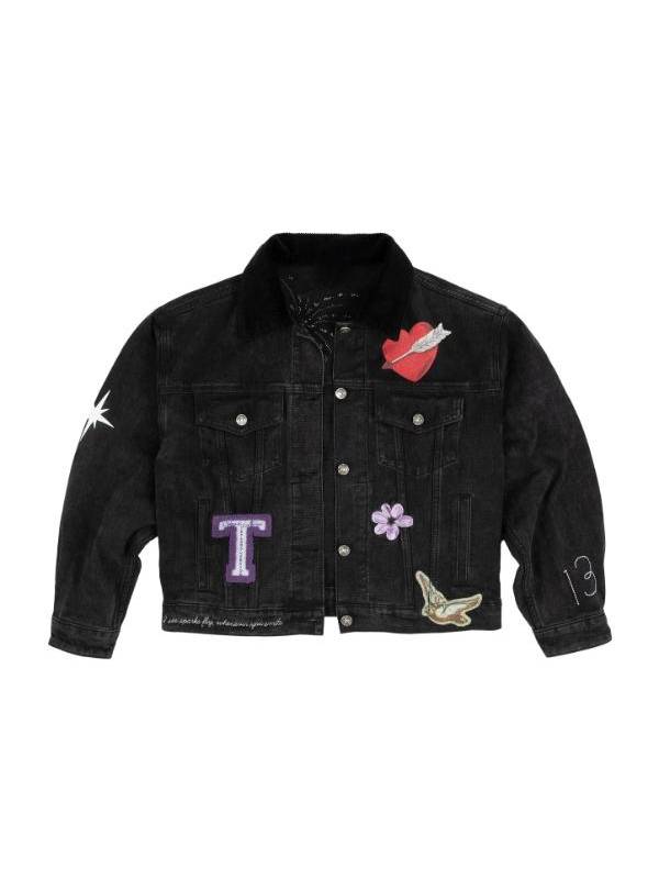 Speak Now Black Denim Jacket