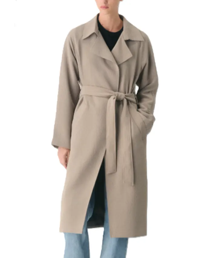 Stephanie Moran Ripple S01 Tan Wool Coat For Sale