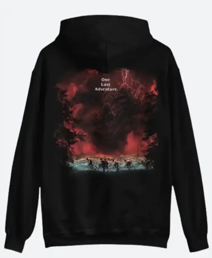Stranger Things S05 One Last Adventure Black Pullover Hoodie
