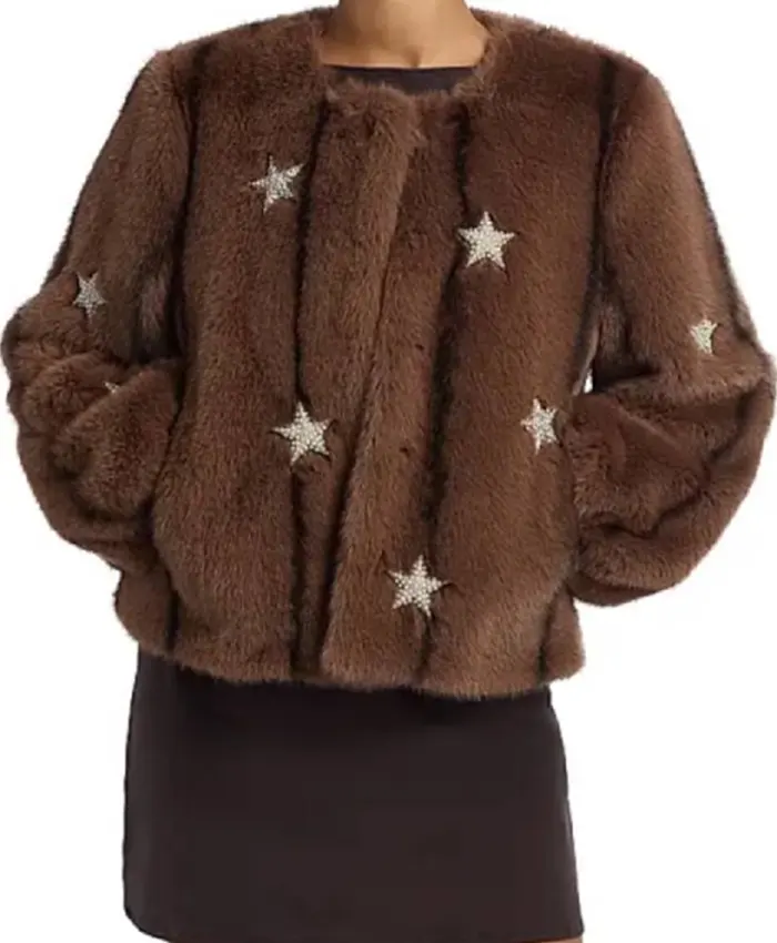 Sveta Elsbeth S03 Brown Star Fur Jacket For Sale
