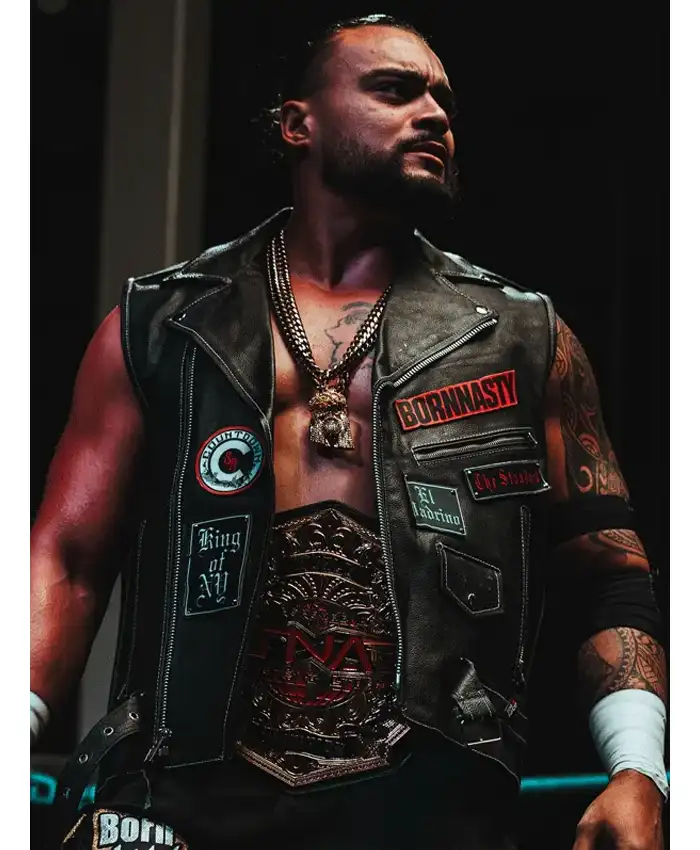 TNA Wrestler Mike Santana Bornnasty Leather Vest